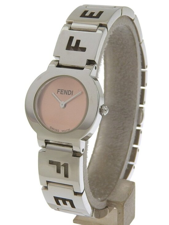 FENDI Olologi Watches 3050L OrangeDial Stainless Steel Quartz Analog displ...